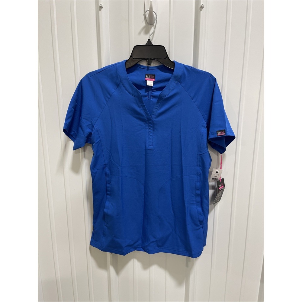 Koi Lite Stretch Women S 1035 Action Scrub Top Royal Blue Small Medical Nursing